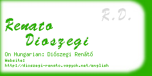 renato dioszegi business card